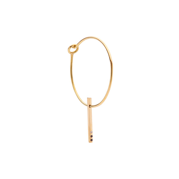 CLASSIC Small Hoop 18Ct Gold with Diamonds