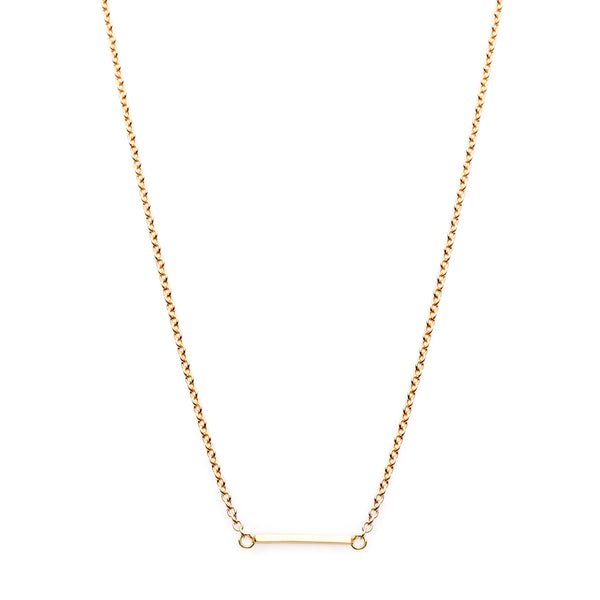 The Classic Bar Necklace 18Ct Gold