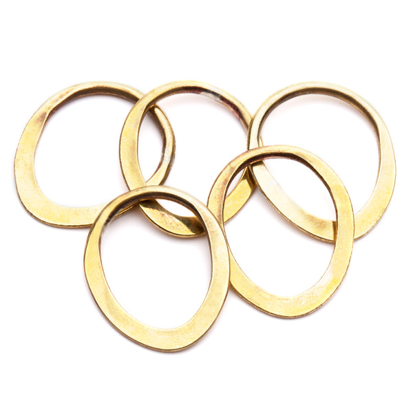 BRASS La Vie Rings Unstamped - Set of Five
