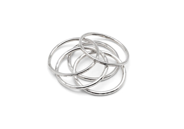 CLASSIC Stacker Rings Silver - Set of 5