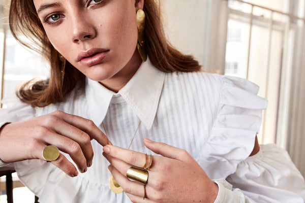 BRASS La Vie Rings Stamped - Full Set
